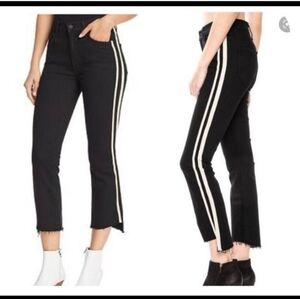 Mother Insider Crop Step Fray Guilty Racer 26 Black White